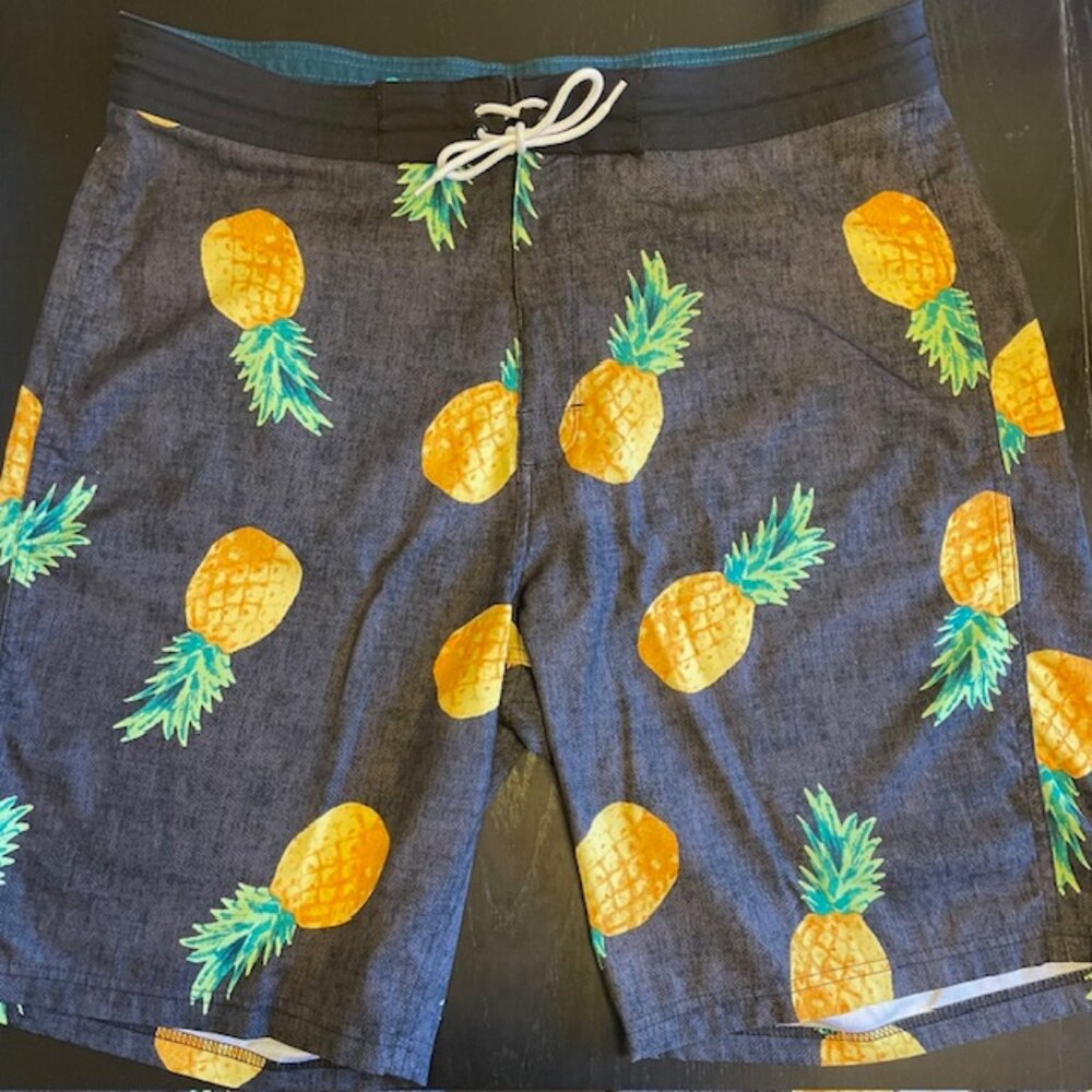Old Navy "California" pineapple swim trunks